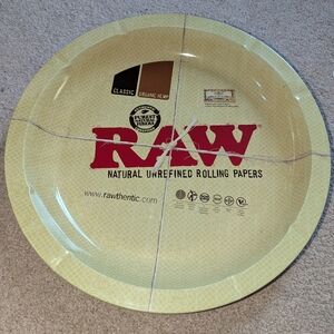 RAW Natural Unrefined Rolling Papers Tray - Cream and Red